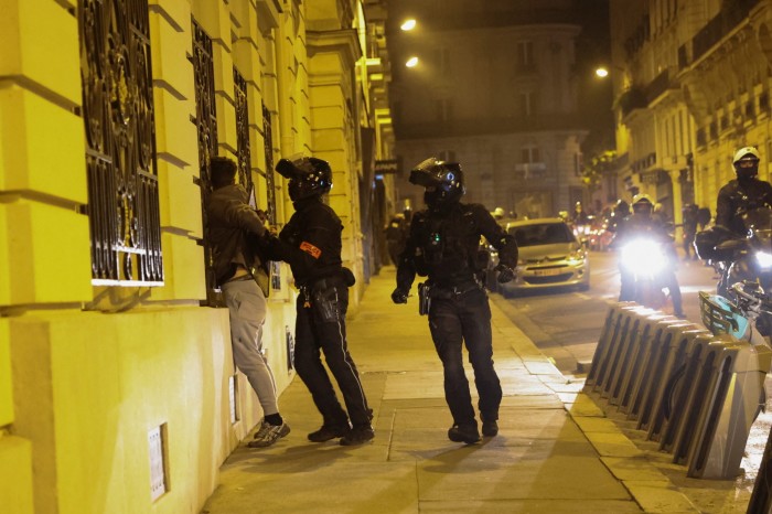 The police arrest a young man