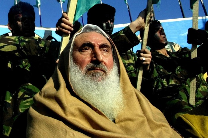 Hamas’s wheelchair-bound founder Sheikh Ahmed Yassin 